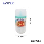 ชุดเทปลบคำผิดโปรไลน์+รีฟิล ไส้เติม 5 ชิ้น FASTER C649+5R