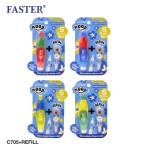 เทปลบคำผิด+รีฟิล MOOD เปลี่ยนไส้ได้ FASTER C705+REFILL