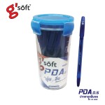 ปากกาลูกลื่นเจล PDA 0.5 mm. กระป๋อง 30 ด้าม g'soft