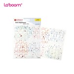 Foil Chipboard Alphabet Sticker La'boom LST66