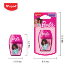 กบเหลาดินสอ 1 ช่อง สกรีนลาย Barbie บาร์บี้ Maped SH/034023