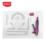 ชุดไม้บรรทัด วงเวียน Graphic 360 องศา Maped TC/519118
