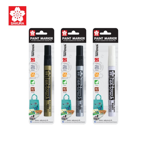 Sakura Pen-touch 2mm Medium Tip Fluorescent 4-Pack