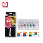 SAKURA KOI Water Colors In Case With Sponge XMW5L-12, XMW5L-24