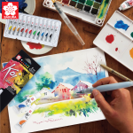 SAKURA KOI Water Colors In Case With Sponge XMW5L-12, XMW5L-24