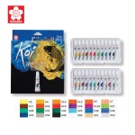SAKURA KOI Water Colors In Case With Sponge XMW5L-12, XMW5L-24
