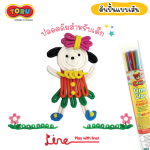 ดินปั้นแบบเส้น 12 สี TORU TR-LINECLAY12